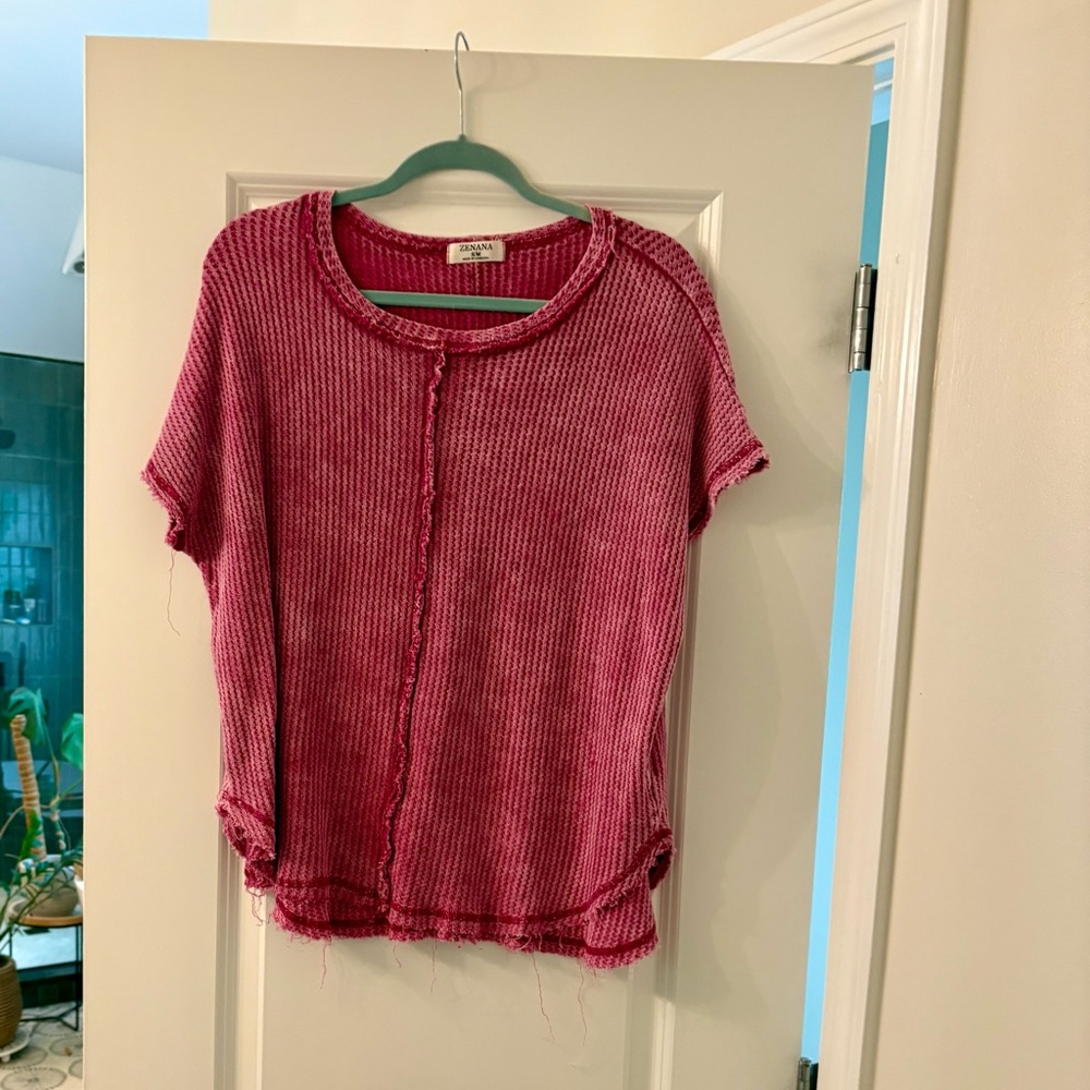 Waffle Knit Top